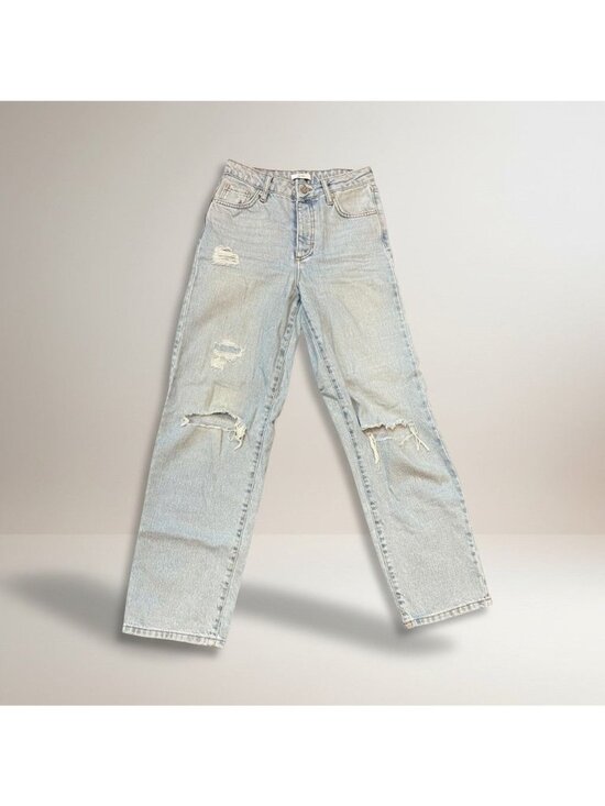 Forever 21 Denim - Womens Distressed High-Waisted Light Wash Jeans Size 24 Forever 21